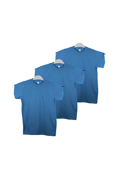 ESTE BUTİK طاقم الرقبة - طقم تي شيرت أساسي من القطن الممشط مكون من 3 قطع