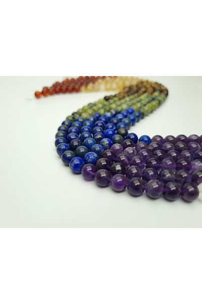 Yüksel Boncuk 8 mm - 7 Chakra Natural Stone String