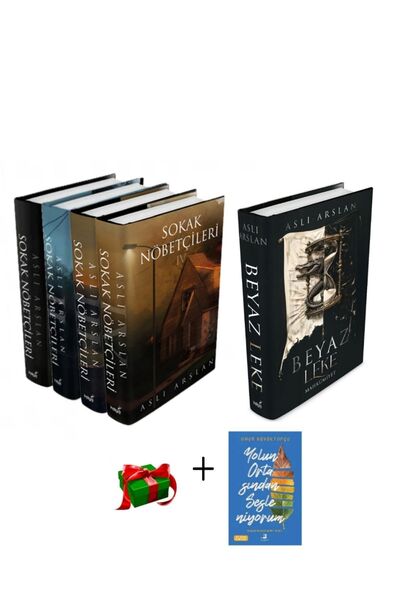 İndigo Kitap Sokak Nöbetçileri 1, 2, 3, 4 ve Beyaz Leke Ciltli Aslı Arslan Seti 5 Kitap