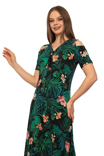 MAMAYAGA Rochie de damă, cu rever, cu fermoar, sport, elegantă, lungime maxi, viscoză, negru, verde, curbat
