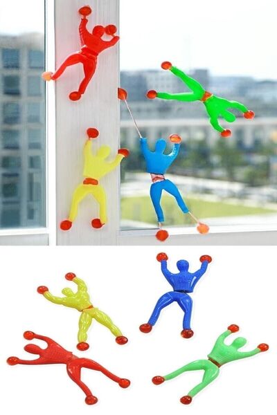 LEADER HOME Cama Yapışan Örümcek Adam Oyuncak 5 Adet Birden Spiderman