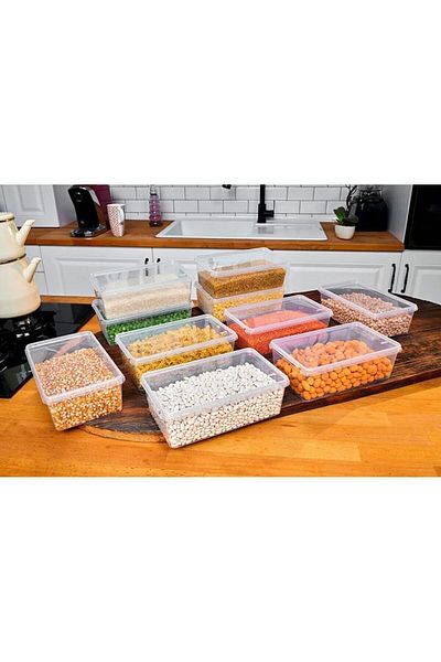 HAPPENS 2 Liter 1 Piece - self Lid and LockinG storaGe Container, suitable for Freezer and Food (23x14x8)cm