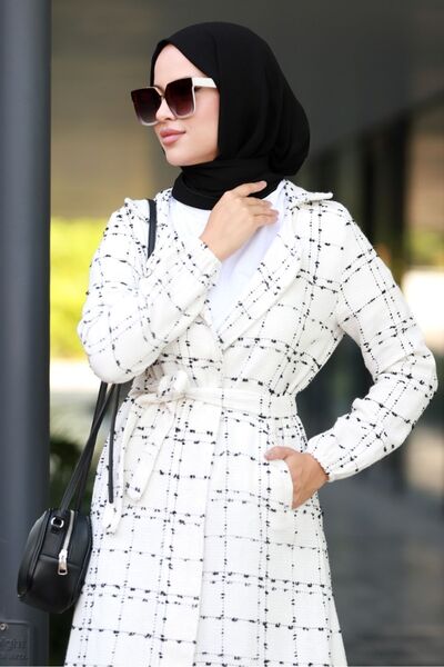 Bestenur Regan Tweed Cap 587 - Λεπτομερής γραμμή εκρού