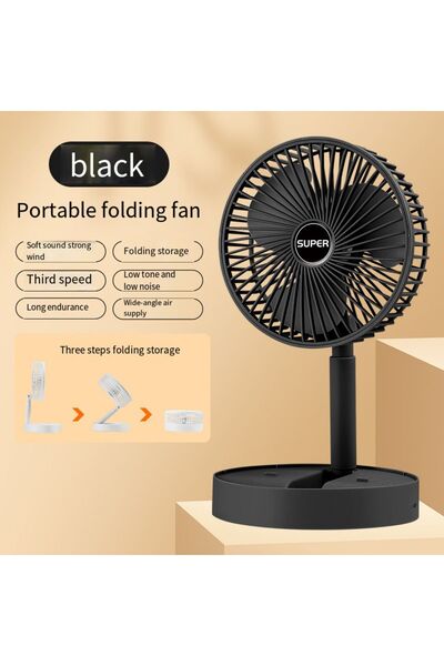 Mmctech Masaüstü Vantilatör Şarjlı Vantilatör 3 Kademeli  Fan Masa Üstü Telef...