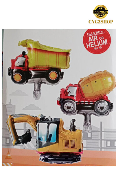 CNGZSHOP Eğlenceli İnşaat Temalı Folyo Balon