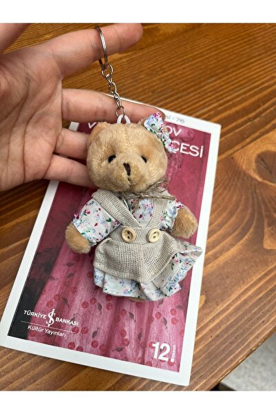 sumicorn حقيبة سلسلة مفاتيح على شكل دمية دب قطيفة لطيفة ومحفظة هدية