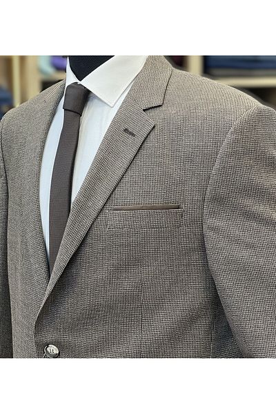 SAVARA 4 Drop Brown Pitikare Suit - Classic Fit