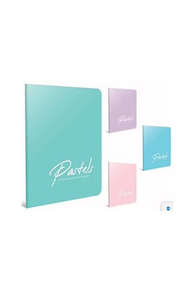 Gıpta A4 Checkered Pastels Wire Stitched PP Cover Notebook - 40 yp 1 Piece