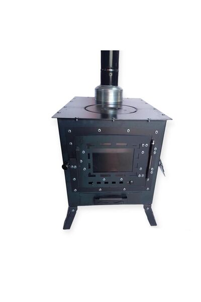 Essen Ticaret Fırınlı Ocaklı Kamp Sobası Ayakları Katlanabilir 33x47cm Yükseklik: 45cm (Karavan, Çadır için)