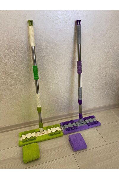 Gül ( 1 Adet Yedek Bez Hediyeli ) Yer Mopu Fayans Duvar Yüzey Temizlik Mikrof...