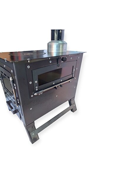 Essen Ticaret Fırınlı Ocaklı Kamp Sobası Ayakları Katlanabilir 33x47cm Yükseklik: 45cm (Karavan, Çadır için)