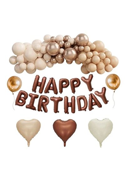 DÜVENCİ TİCARET RETRO RENKLER DOĞUM GÜNÜ BALON ZİNCİR SET