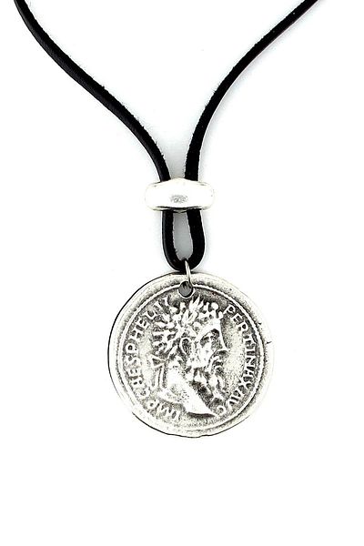 Solfera Dionysos High Waist Black Leather Men's Necklace - Q0585