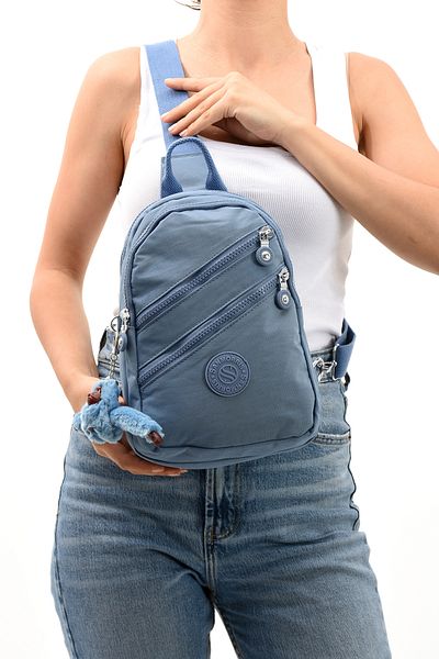 YOGII Geantă de corp unisex model Bibu impermeabilă Crinkle - cu mai multe compartimente, rucsac încrucișat, geantă VIP pentru umăr