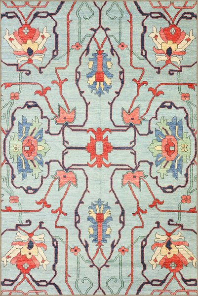Rugs Modern Halı سجادة قاعدة منسوجة منقوشة ذات طابع هندسي زهري حديث وسجادة قا...