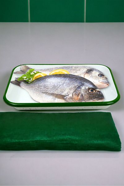 İnci Emaye No 28 Enamel Rectangle Plate Dish Breakfast Camping Picnic