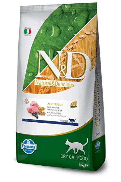 N&D Düşük Tahıllı Kuzulu Kısır Kedi Maması 10 Kg