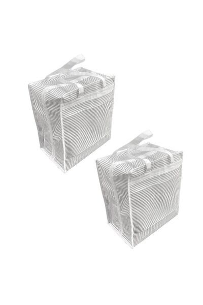 ALAS Depozit de pantofi tip călătorie multifuncțional dublă cu dungi gri 35x22x40 cm