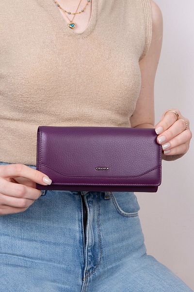 Grande L2664 Genuine Real Leather Large Size Women's Portfolio Wallet
