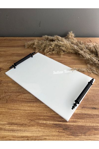 Sultan Tasarım Epoxy Promise Engagement Wedding Tray for Two 18X28 cm