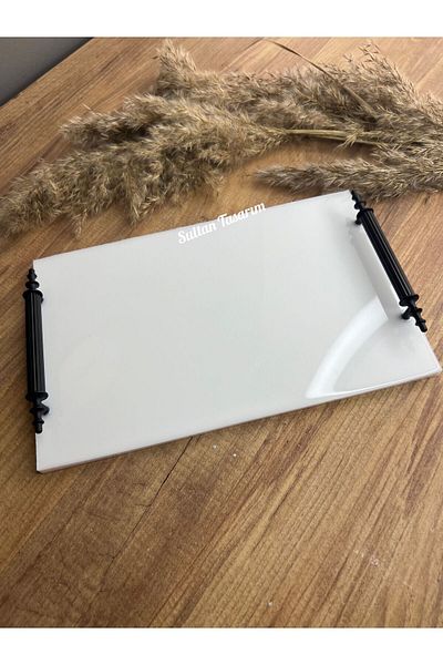 Sultan Tasarım Epoxy Promise Engagement Wedding Tray for Two 18X28 cm