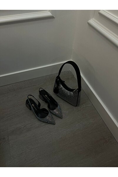 M&B ДАМСКИ ОБУВКИ И ЧАНТА НА ВИСОК ТОК С ДЕТАЙЛ С АТЕНЕН КАМЪК