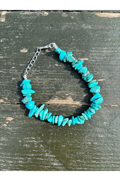 Mia Pera Turquoise Broken Natural Stone Bracelet