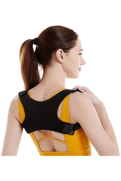 Ankaflex Unisex Μαύρη πεταλούδα όρθια στάση κορσέ κατά της καμπούρας κατά του ιδρώτα