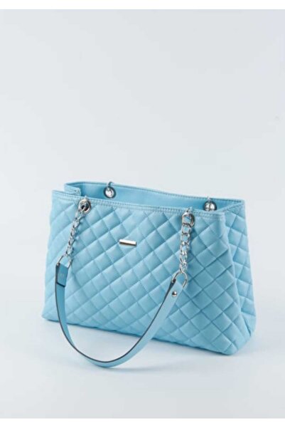 MAC&MOS Geantă de mână și de umăr cu lanț albastru pentru femei