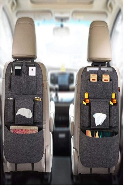 AYACO حقيبة تنظيم مقعد السيارة السوداء - منظم أدوات السيارة الداخلي