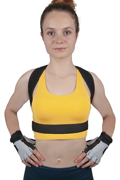 Ankaflex Luxury Kamburluk Önleyici Sırt Dik Duruş Korsesi Unisex Siyah Medika...