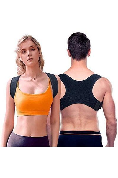 Ankaflex Unisex Μαύρος Ορθοπεδικός Όρθιος Κορσές Στάσης