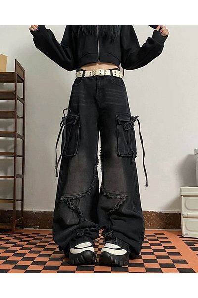 DENİKK Trend Baggy Star Patch Cargo Jeans