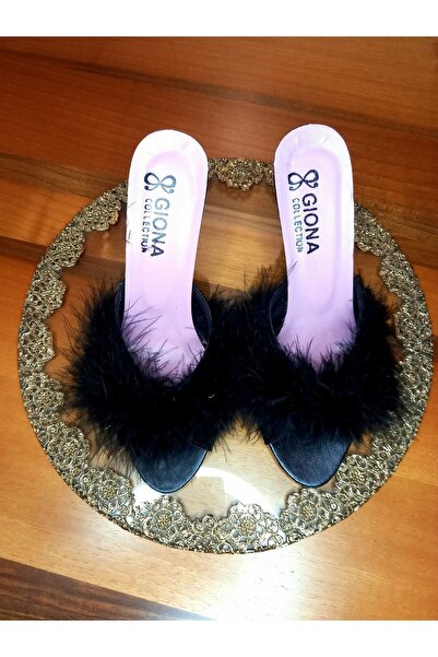 yörük tuhafiye Νυφικές παντόφλες με τακούνι, Γούνινες γόβες, Παντόφλες για πά...