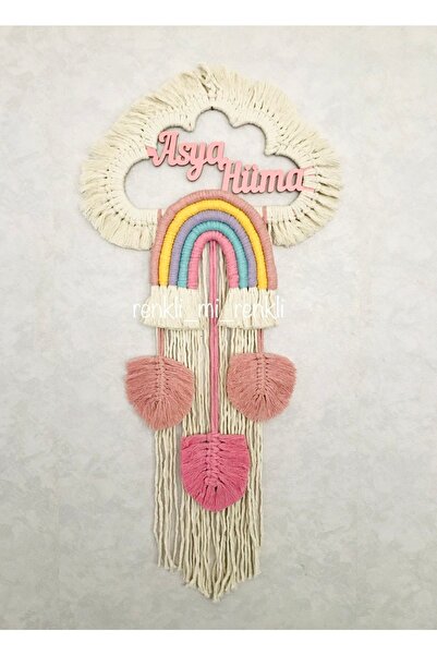 renkli mi renkli tasarım dünyası Makrome Isimli Kapı Süsü