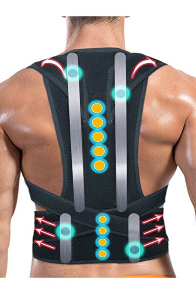 Ankaflex Female-Male Black Double Underwire Magnetic Orthopedic Corset