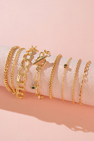 Jack Ferrero Kadın Bileklik Kombin Seti Altın Kaplama