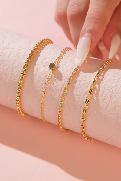 Jack Ferrero Kadın Bileklik Kombin Seti Altın Kaplama