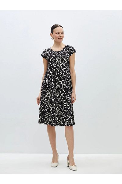 LC Waikiki LCW Grace - Women's Crew Neck Print Dress, Short Sleeve