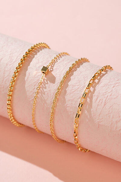 Jack Ferrero Kadın Bileklik Kombin Seti Altın Kaplama