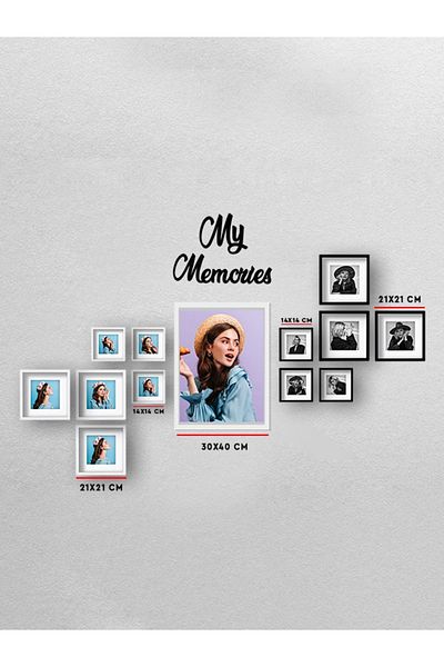Nobbystar Black 21x21cm Square Photo Frame with Adhesive Disconnect and Mat - Pack of 3