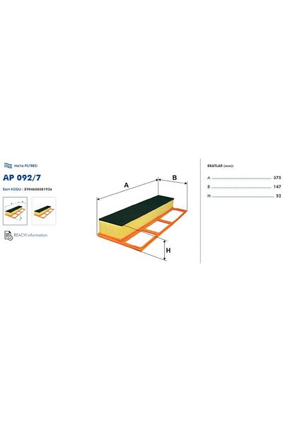 Filtron AP092/7 Filtron Air Filter for - Fiat 500, Albea 03> Linea Doblo 04> Fiorino 08> Panda 03> Punto II Model
