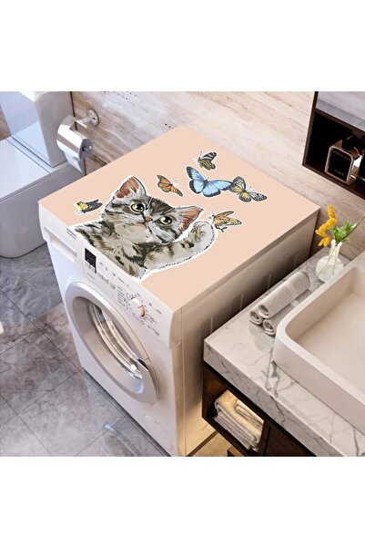 ALAMODECOR Renkli Baskılı Çamaşır Makine Örtüsü Kumaş Örtü 62cm X 100 Cm | Ba...