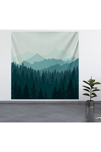 ALAMODECOR Tapiserie de perete model Landscape Blue (100X100, 140X140) / Covo...