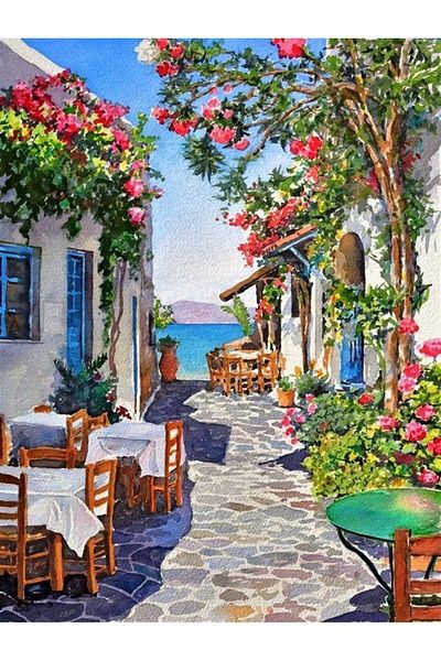 MARCEL SANAT Diamond Mosaic Summer Coffee Painting - 41x53cm
