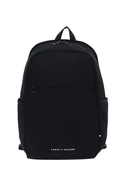 Tommy Hilfiger Black Men's Shoulder Bag - Logo Detail, Zipper and Multi-Pocket AM0AM12455-BDS
