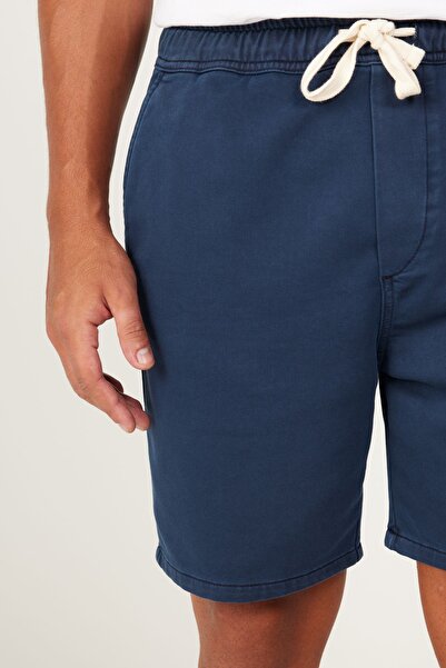 AC&Co / Altınyıldız Classics Men's Navy Blue Slim Fit Slim Fit Side Pocket Cotton Flexible Shorts
