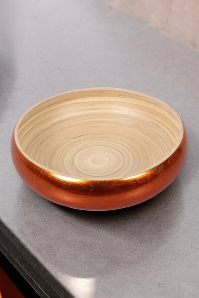oceanpoint Doğal Bambu Tabak Servis Sunum Tabağı Çok Amaçlı 30x8cm