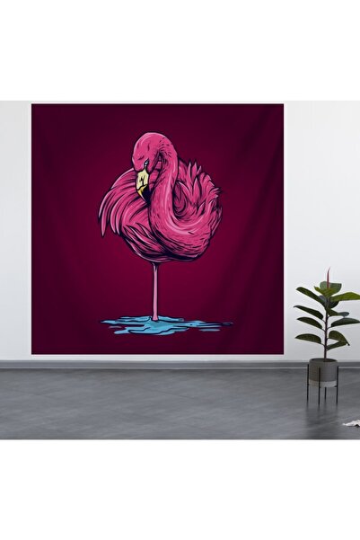 ALAMODECOR Tapiserie de perete Flamingo (100X100, 140X140) / Covor de perete