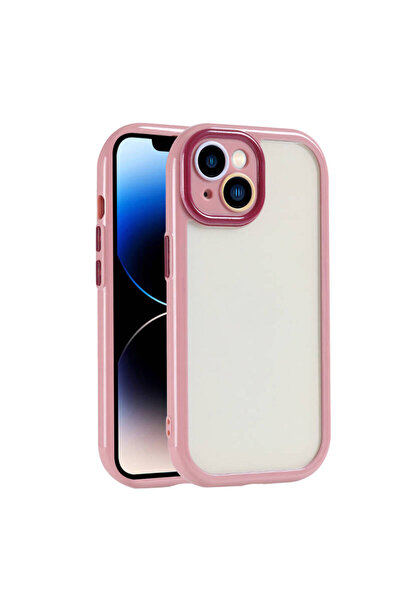 Rivor Apple iPhone 13/ 14 Uyumlu Kılıf Kamera Korumalı Renkli Kenar ve Çerçev...